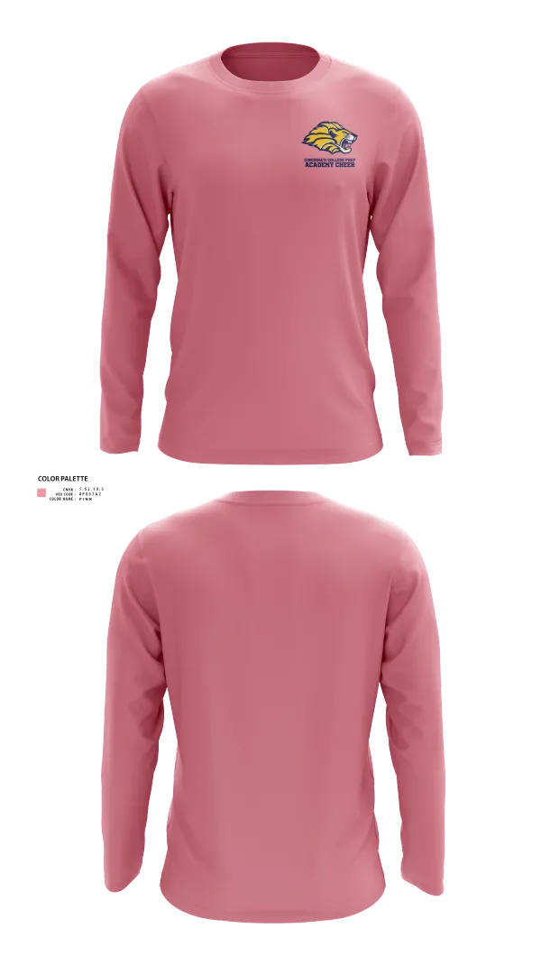 Long Sleeve Performance Shirt, Cincinnati College Prep Academy Cheer, Cheer, Teamtime, Team time, sublimation, custom sports apparel, team uniforms, spirit wear, spiritwear, sports uniforms, custom shirts, team store, custom team store, fundraiser sports, apparel fundraiser