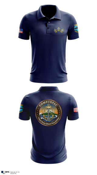 Short Sleeve Performance Polo, COMSUBPAC CPOA, Navy, Teamtime, Team time, sublimation, custom sports apparel, team uniforms, spirit wear, spiritwear, sports uniforms, custom shirts, team store, custom team store, fundraiser sports, apparel fundraiser