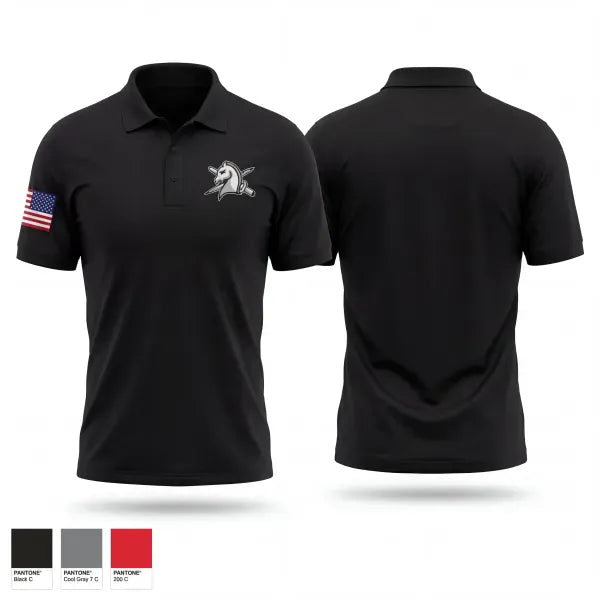 Short Sleeve Performance Polo, Houston Fugitive Operations Alpha, Police, Teamtime, Team time, sublimation, custom sports apparel, team uniforms, spirit wear, spiritwear, sports uniforms, custom shirts, team store, custom team store, fundraiser sports, apparel fundraiser
