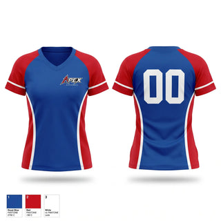 Womens Short Sleeve Vneck Shirt, Apex baseball, Baseball, Teamtime, Team time, sublimation, custom sports apparel, team uniforms, spirit wear, spiritwear, sports uniforms, custom shirts, team store, custom team store, fundraiser sports, apparel fundraiser