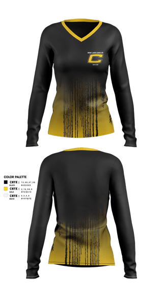 Womens Long Sleeve Vneck Shirt, Great Lakes Canes 18u, Softball, Teamtime, Team time, sublimation, custom sports apparel, team uniforms, spirit wear, spiritwear, sports uniforms, custom shirts, team store, custom team store, fundraiser sports, apparel fundraiser