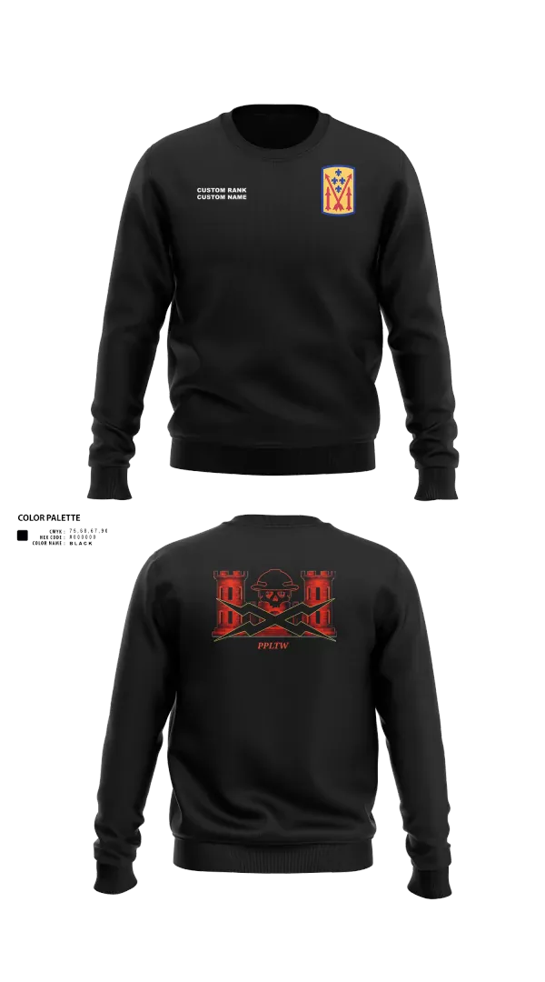 Crew Neck Sweatshirt, 11th MDB, Army, Teamtime, Team time, sublimation, custom sports apparel, team uniforms, spirit wear, spiritwear, sports uniforms, custom shirts, team store, custom team store, fundraiser sports, apparel fundraiser
