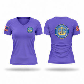 Womens Short Sleeve Vneck Shirt, Allegheny County District Attorney, Police, Teamtime, Team time, sublimation, custom sports apparel, team uniforms, spirit wear, spiritwear, sports uniforms, custom shirts, team store, custom team store, fundraiser sports, apparel fundraiser