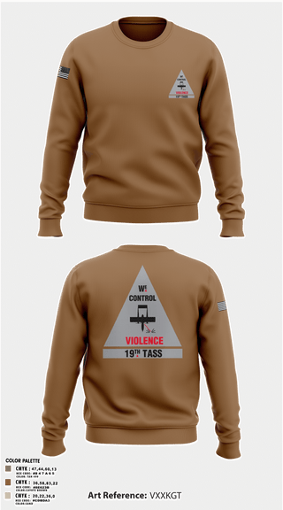 Crew Neck Sweatshirt, 19th TASS, Air Force, Teamtime, Team time, sublimation, custom sports apparel, team uniforms, spirit wear, spiritwear, sports uniforms, custom shirts, team store, custom team store, fundraiser sports, apparel fundraiser