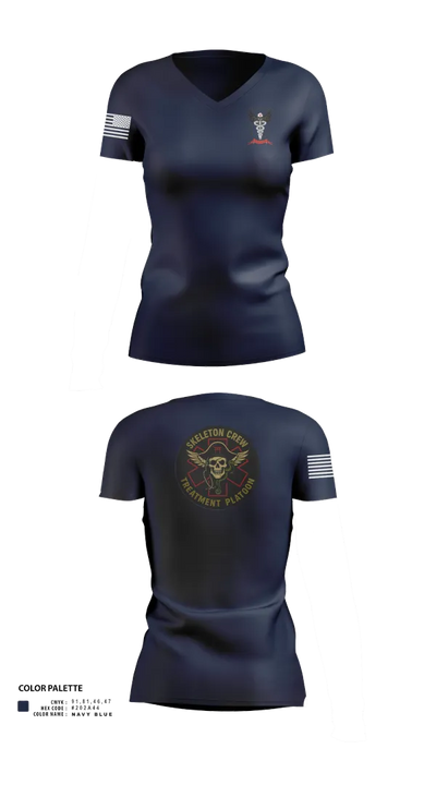 Treatment Platoon Women's Short Sleeve V-neck Shirt - 30 (1)