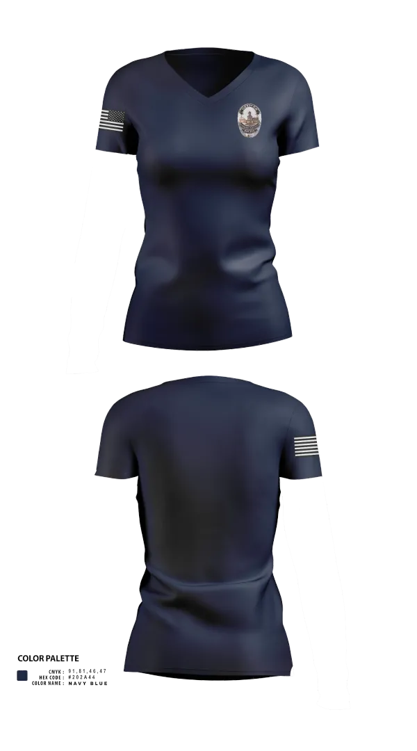 Womens Short Sleeve Vneck Shirt, Superior Police Department, , Teamtime, Team time, sublimation, custom sports apparel, team uniforms, spirit wear, spiritwear, sports uniforms, custom shirts, team store, custom team store, fundraiser sports, apparel fundraiser