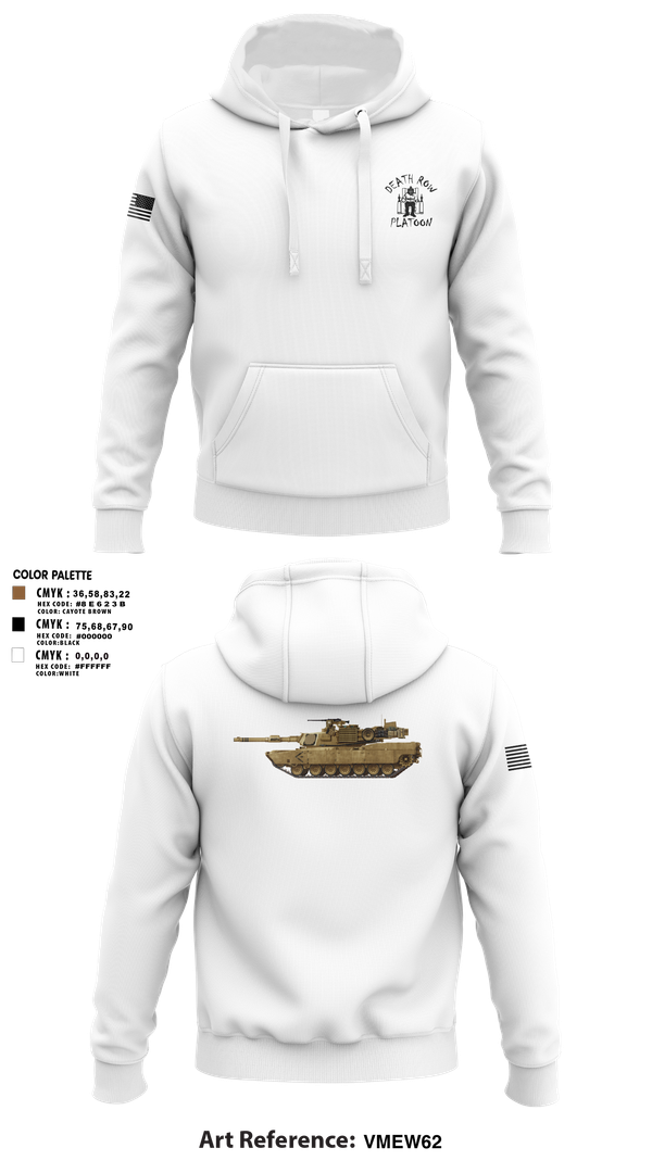 Hoodie, Death Row Platoon, Tomahawk Troop, 5/4 CAV, 2ABCT, 1ID, , Teamtime, Team time, sublimation, custom sports apparel, team uniforms, spirit wear, spiritwear, sports uniforms, custom shirts, team store, custom team store, fundraiser sports, apparel fundraiser