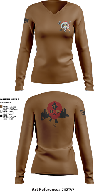 Womens Long Sleeve Vneck Shirt, Blackfoot, , Teamtime, Team time, sublimation, custom sports apparel, team uniforms, spirit wear, spiritwear, sports uniforms, custom shirts, team store, custom team store, fundraiser sports, apparel fundraiser
