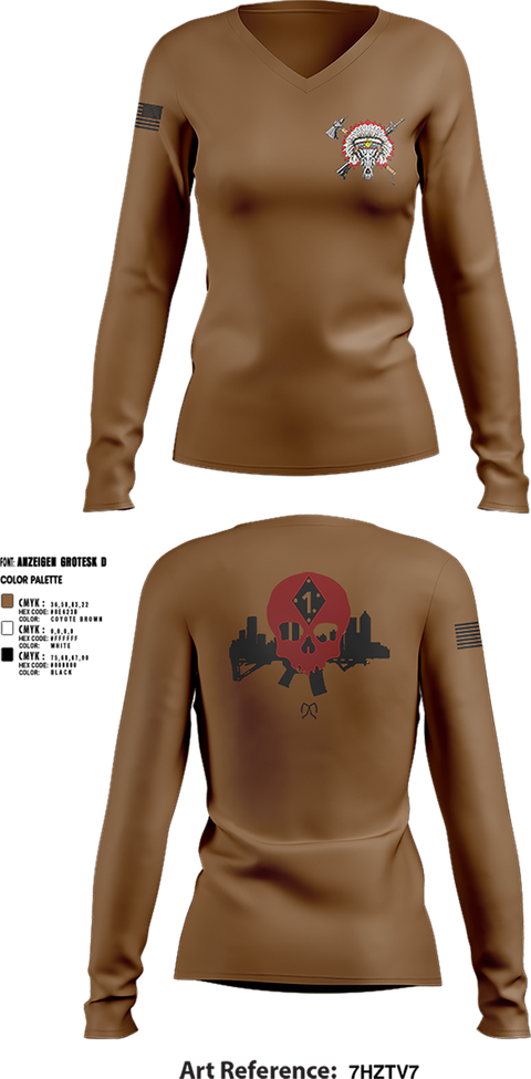 Womens Long Sleeve Vneck Shirt, Blackfoot, , Teamtime, Team time, sublimation, custom sports apparel, team uniforms, spirit wear, spiritwear, sports uniforms, custom shirts, team store, custom team store, fundraiser sports, apparel fundraiser