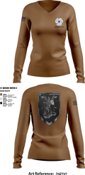 1-222 Aviation Regiment Women's Long Sleeve V-neck Shirt - 8