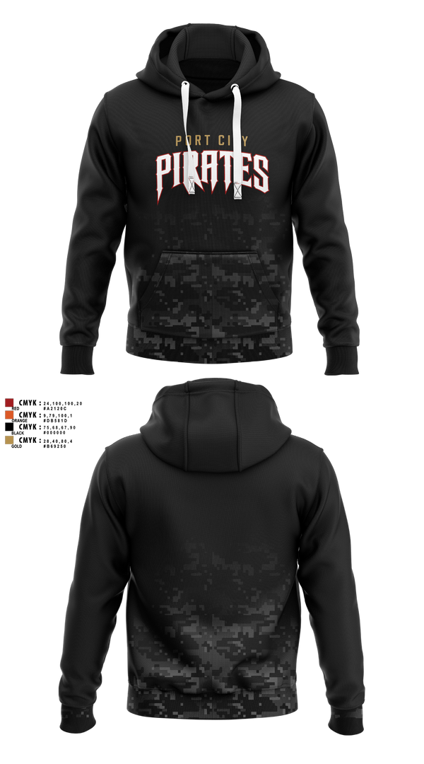 Hoodie, Port City Pirates, Baseball, Teamtime, Team time, sublimation, custom sports apparel, team uniforms, spirit wear, spiritwear, sports uniforms, custom shirts, team store, custom team store, fundraiser sports, apparel fundraiser