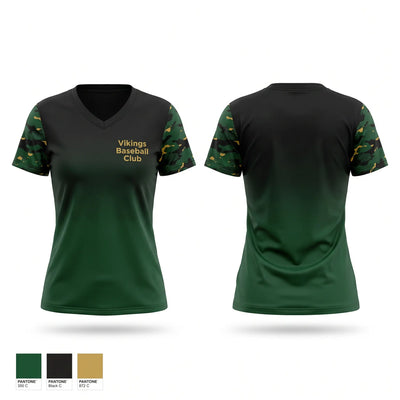 Vikings Baseball Club 2714017 Women's Short Sleeve V-neck Shirt - 1