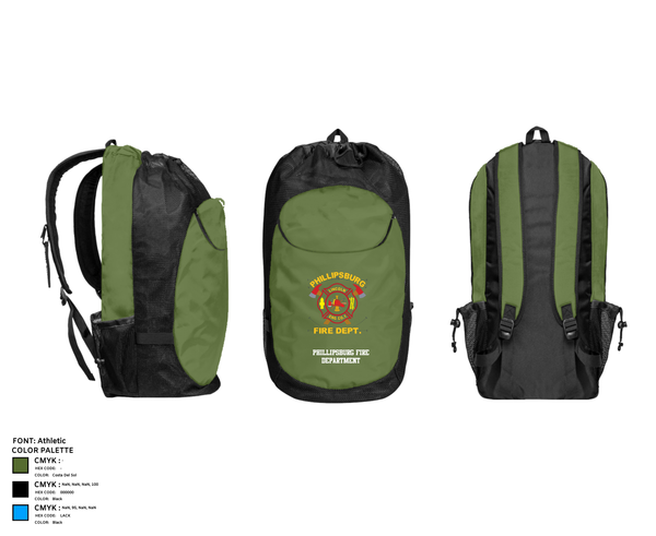 Gear Bag, PHILLIPSBURG FIRE DEPARTMENT, , Teamtime, Team time, sublimation, custom sports apparel, team uniforms, spirit wear, spiritwear, sports uniforms, custom shirts, team store, custom team store, fundraiser sports, apparel fundraiser