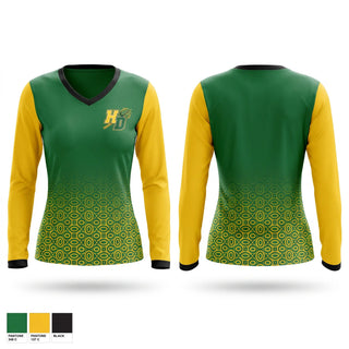 Womens Long Sleeve Vneck Shirt, Hermon-Dekalb, Women's Basketball, Teamtime, Team time, sublimation, custom sports apparel, team uniforms, spirit wear, spiritwear, sports uniforms, custom shirts, team store, custom team store, fundraiser sports, apparel fundraiser