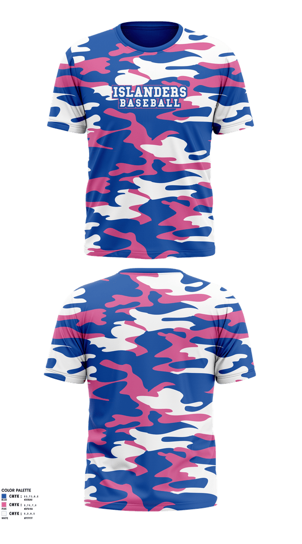 Short Sleeve Performance Shirt, Islanders, Baseball, Teamtime, Team time, sublimation, custom sports apparel, team uniforms, spirit wear, spiritwear, sports uniforms, custom shirts, team store, custom team store, fundraiser sports, apparel fundraiser