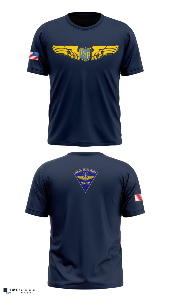 Short Sleeve Performance Shirt, Indiana State Police Aviation Unit, Police, Teamtime, Team time, sublimation, custom sports apparel, team uniforms, spirit wear, spiritwear, sports uniforms, custom shirts, team store, custom team store, fundraiser sports, apparel fundraiser