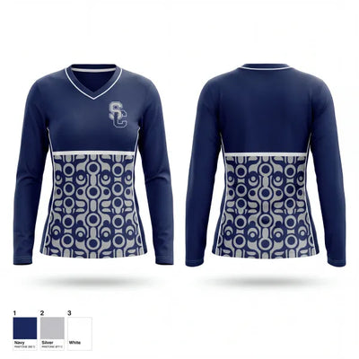 Falcons 56263404 Women's Long Sleeve V-neck Shirt - 1