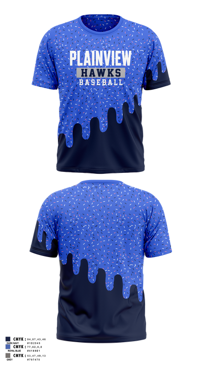 Plainview Hawks Short Sleeve Performance Shirt - 49