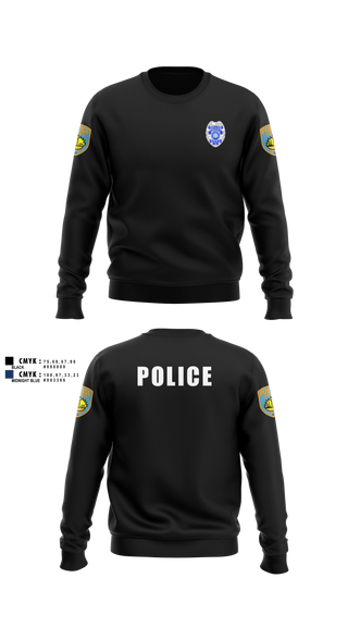 Crew Neck Sweatshirt, team name, Police, Teamtime, Team time, sublimation, custom sports apparel, team uniforms, spirit wear, spiritwear, sports uniforms, custom shirts, team store, custom team store, fundraiser sports, apparel fundraiser