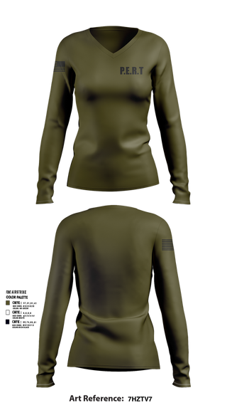 Womens Long Sleeve Vneck Shirt, P.E.R.T, Police, Teamtime, Team time, sublimation, custom sports apparel, team uniforms, spirit wear, spiritwear, sports uniforms, custom shirts, team store, custom team store, fundraiser sports, apparel fundraiser