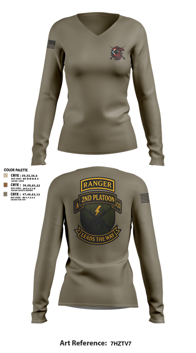 The best in blue 90593039 Women's Long Sleeve V-neck Shirt - 3