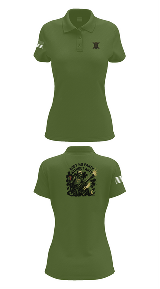 Womens Short Sleeve Performance Polo, 2/11 Hotel battery, Marines, Teamtime, Team time, sublimation, custom sports apparel, team uniforms, spirit wear, spiritwear, sports uniforms, custom shirts, team store, custom team store, fundraiser sports, apparel fundraiser