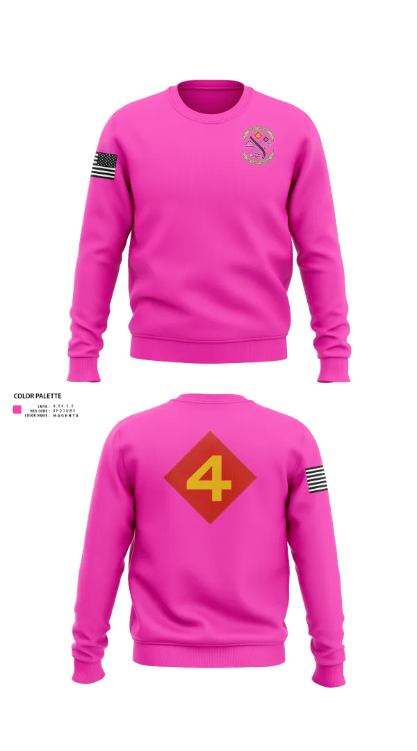 Crew Neck Sweatshirt, 14th Marine regiment 4th Marine corps division, , Teamtime, Team time, sublimation, custom sports apparel, team uniforms, spirit wear, spiritwear, sports uniforms, custom shirts, team store, custom team store, fundraiser sports, apparel fundraiser