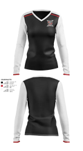 AYSO Region 1398 Arsenal 46301303 Women's Long Sleeve V-neck Shirt - 21