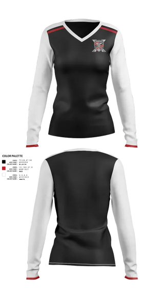 Womens Long Sleeve Vneck Shirt, AYSO Region 1398 Arsenal, Men's Soccer, Teamtime, Team time, sublimation, custom sports apparel, team uniforms, spirit wear, spiritwear, sports uniforms, custom shirts, team store, custom team store, fundraiser sports, apparel fundraiser
