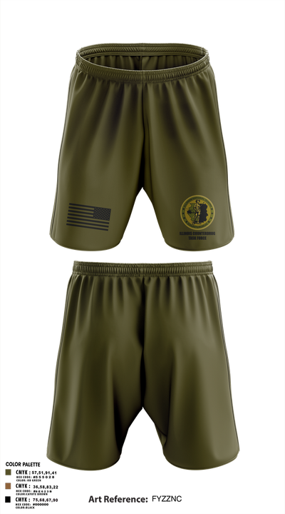Illinois Counterdrug Task Force 54341154 Athletic Shorts With Pockets - 14