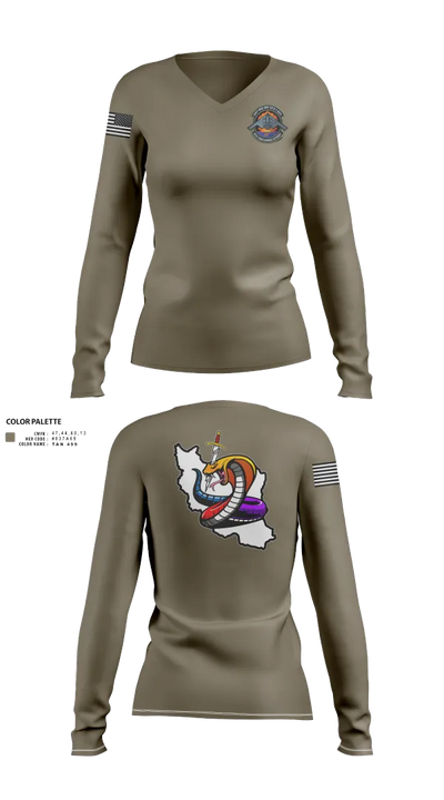 Iran DCIT 47792086 Women's Long Sleeve V-neck Shirt - 22