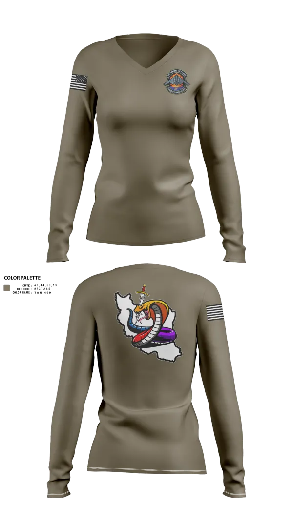 Womens Long Sleeve Vneck Shirt, Iran DCIT, Army, Teamtime, Team time, sublimation, custom sports apparel, team uniforms, spirit wear, spiritwear, sports uniforms, custom shirts, team store, custom team store, fundraiser sports, apparel fundraiser