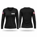 EMS Women's Long Sleeve V-neck Shirt - 1