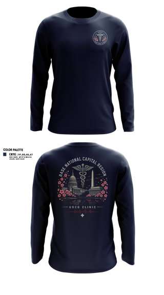 Long Sleeve Performance Shirt, Base NCR Clinic, Coast Guard, Teamtime, Team time, sublimation, custom sports apparel, team uniforms, spirit wear, spiritwear, sports uniforms, custom shirts, team store, custom team store, fundraiser sports, apparel fundraiser