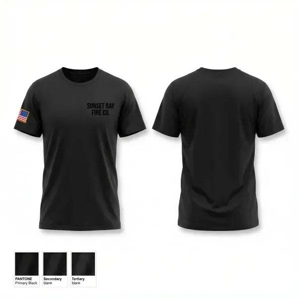 Sunset Bay Fire Co 7115953 Old School Cotton Feel Shirt - 1