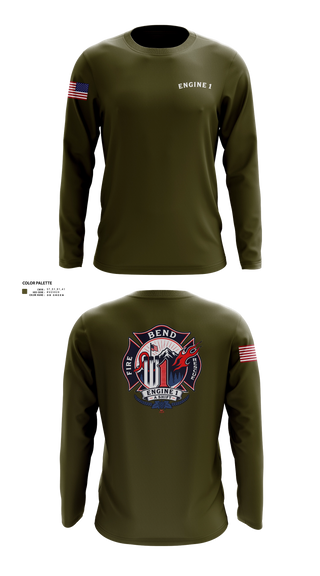 Long Sleeve Performance Shirt, Engine 1, Fire Department, Teamtime, Team time, sublimation, custom sports apparel, team uniforms, spirit wear, spiritwear, sports uniforms, custom shirts, team store, custom team store, fundraiser sports, apparel fundraiser