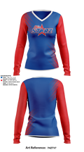 The Ohio Starz 8u 5696743 Women's Long Sleeve V-neck Shirt - 1