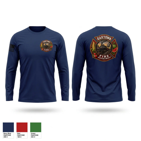 Long Sleeve Performance Shirt, Oaktown Fire, Fire Department, Teamtime, Team time, sublimation, custom sports apparel, team uniforms, spirit wear, spiritwear, sports uniforms, custom shirts, team store, custom team store, fundraiser sports, apparel fundraiser