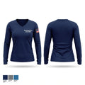 Marblehead Fire Local 2043 Women's Long Sleeve V-neck Shirt - 1