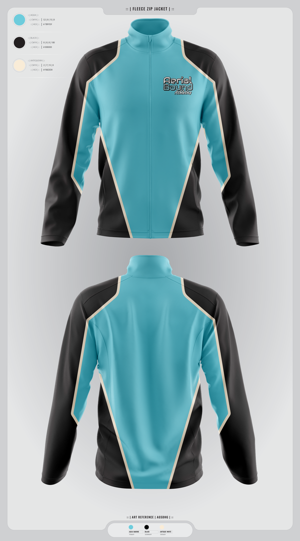 Fleece Jacket, Aerial Bound Athletics, Spirit Store, Teamtime, Team time, sublimation, custom sports apparel, team uniforms, spirit wear, spiritwear, sports uniforms, custom shirts, team store, custom team store, fundraiser sports, apparel fundraiser