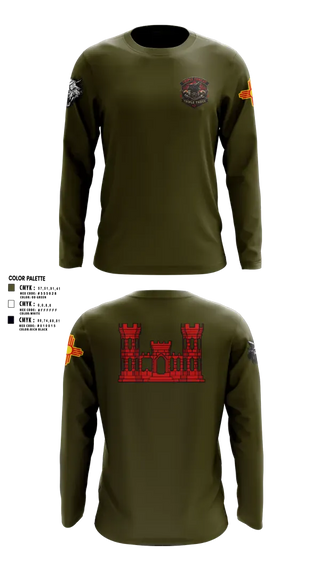 Long Sleeve Performance Shirt, 333rd Engineer Detachment, Army, Teamtime, Team time, sublimation, custom sports apparel, team uniforms, spirit wear, spiritwear, sports uniforms, custom shirts, team store, custom team store, fundraiser sports, apparel fundraiser