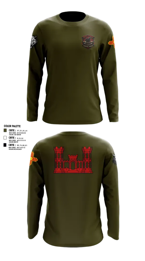 Long Sleeve Performance Shirt, 333rd Engineer Detachment, Army, Teamtime, Team time, sublimation, custom sports apparel, team uniforms, spirit wear, spiritwear, sports uniforms, custom shirts, team store, custom team store, fundraiser sports, apparel fundraiser