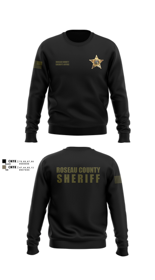 Crew Neck Sweatshirt, Roseau County Sheriff’s Office, Police, Teamtime, Team time, sublimation, custom sports apparel, team uniforms, spirit wear, spiritwear, sports uniforms, custom shirts, team store, custom team store, fundraiser sports, apparel fundraiser