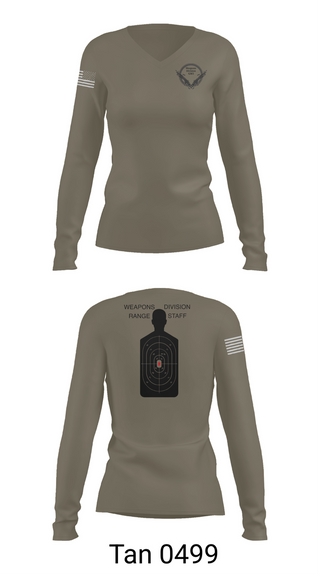 Womens Long Sleeve Vneck Shirt, WEAPONS DIVISION, , Teamtime, Team time, sublimation, custom sports apparel, team uniforms, spirit wear, spiritwear, sports uniforms, custom shirts, team store, custom team store, fundraiser sports, apparel fundraiser