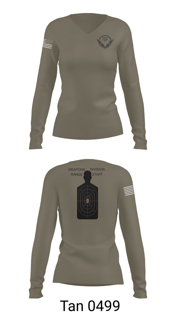 Womens Long Sleeve Vneck Shirt, WEAPONS DIVISION, , Teamtime, Team time, sublimation, custom sports apparel, team uniforms, spirit wear, spiritwear, sports uniforms, custom shirts, team store, custom team store, fundraiser sports, apparel fundraiser