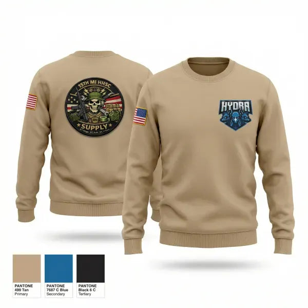 Crew Neck Sweatshirt, 15TH MI, Army, Teamtime, Team time, sublimation, custom sports apparel, team uniforms, spirit wear, spiritwear, sports uniforms, custom shirts, team store, custom team store, fundraiser sports, apparel fundraiser
