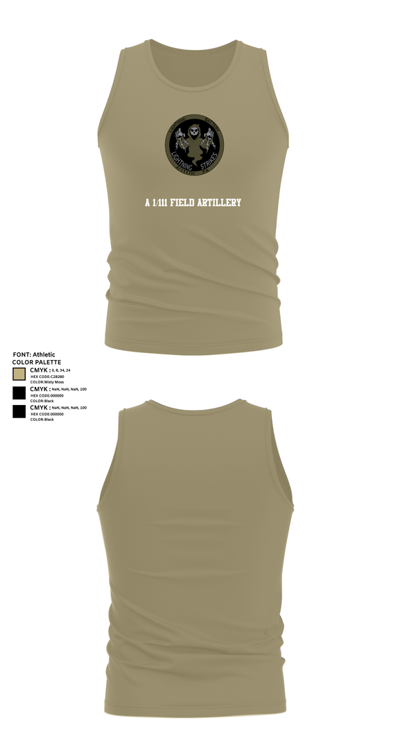 Tank Top, A 1/111 Field Artillery, , Teamtime, Team time, sublimation, custom sports apparel, team uniforms, spirit wear, spiritwear, sports uniforms, custom shirts, team store, custom team store, fundraiser sports, apparel fundraiser