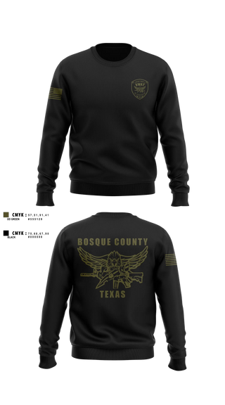 Crew Neck Sweatshirt, BOSQUE REGIONAL SWAT TEAM, Police, Teamtime, Team time, sublimation, custom sports apparel, team uniforms, spirit wear, spiritwear, sports uniforms, custom shirts, team store, custom team store, fundraiser sports, apparel fundraiser