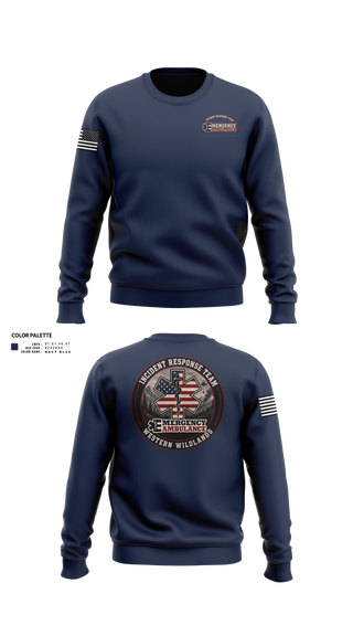 Crew Neck Sweatshirt, Emergency Ambulance Service, EMS/EMT, Teamtime, Team time, sublimation, custom sports apparel, team uniforms, spirit wear, spiritwear, sports uniforms, custom shirts, team store, custom team store, fundraiser sports, apparel fundraiser
