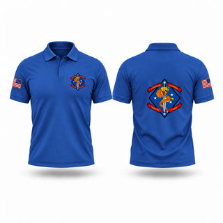 Short Sleeve Performance Polo, 1st Blt 4th Marines, Marines, Teamtime, Team time, sublimation, custom sports apparel, team uniforms, spirit wear, spiritwear, sports uniforms, custom shirts, team store, custom team store, fundraiser sports, apparel fundraiser
